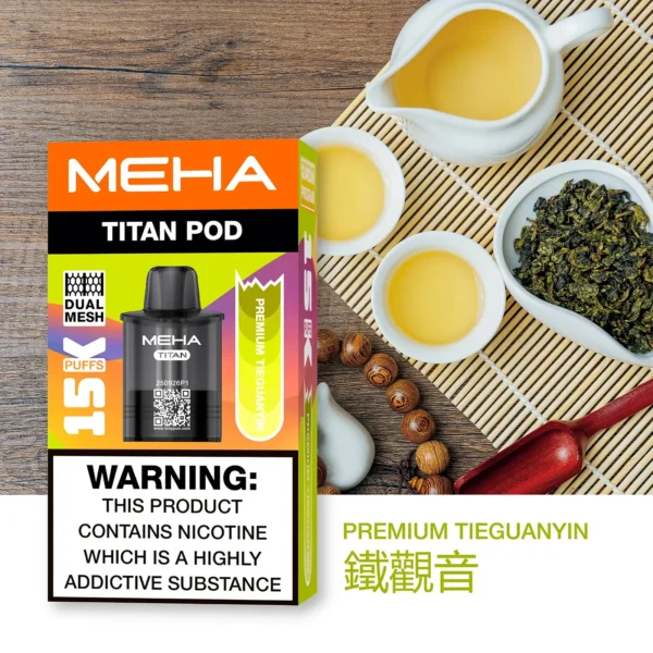 MEHA 泰坦 15000口換彈系統｜15ml大容量 Mesh網芯霧化 一代換彈主機相容 台灣現貨【買3贈主機】