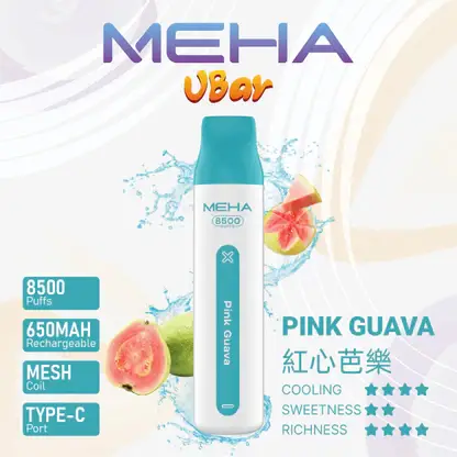 MEHA 8500口 VBar小白條 (11) MEHA VBar 魅嗨小白條8500口拋棄式電子煙|650mAh電池 3%尼古丁鹽 Mesh霧化技術 台灣現貨