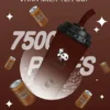 VAKA 奶茶杯7500口拋棄式電子煙｜15ml油倉 600mAh電池 3%尼古丁鹽 奶茶／水果風味 台灣現貨