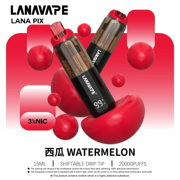 LANA PIX 閃光彈 20000口拋棄式電子煙｜可摺疊吸嘴設計 Mesh網芯爆汁口感 3%尼古丁鹽 15ml巨量儲油 Type-C充電 台灣現貨