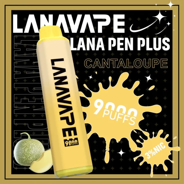 LANA一次性9000口-哈密瓜-scaled LANA PEN PLUS 9000口拋棄式電子煙|3%尼古丁鹽黃金配比 15ml巨量儲油 Mesh網芯 Type-C充電 台灣現貨